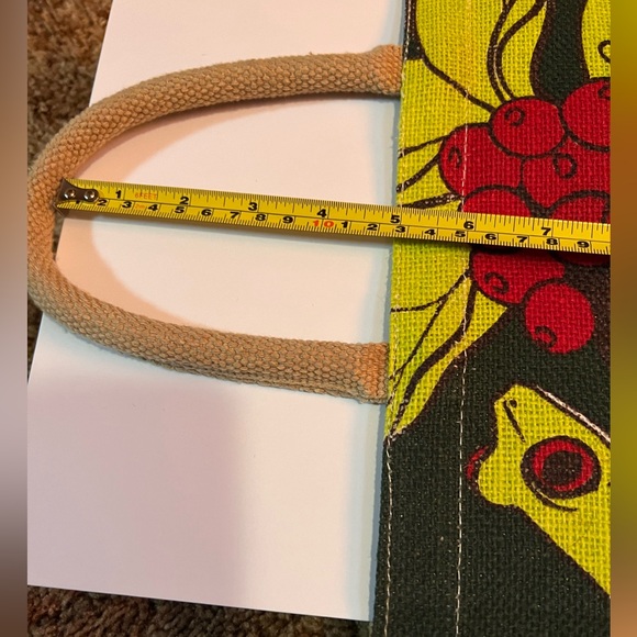 Costa Rica Save The Earth Frog Red Berry Jute Bag - Picture 8 of 8